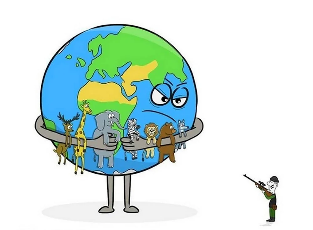 Иллюстрация загрязнение планеты
