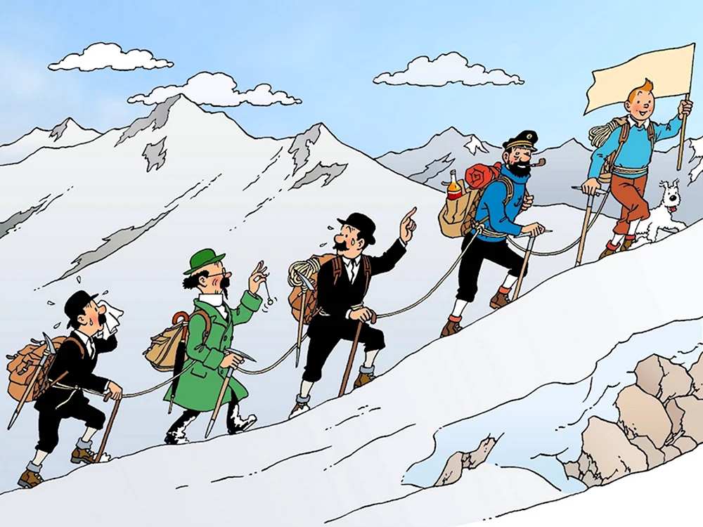 Карикатуры на туристов в горах