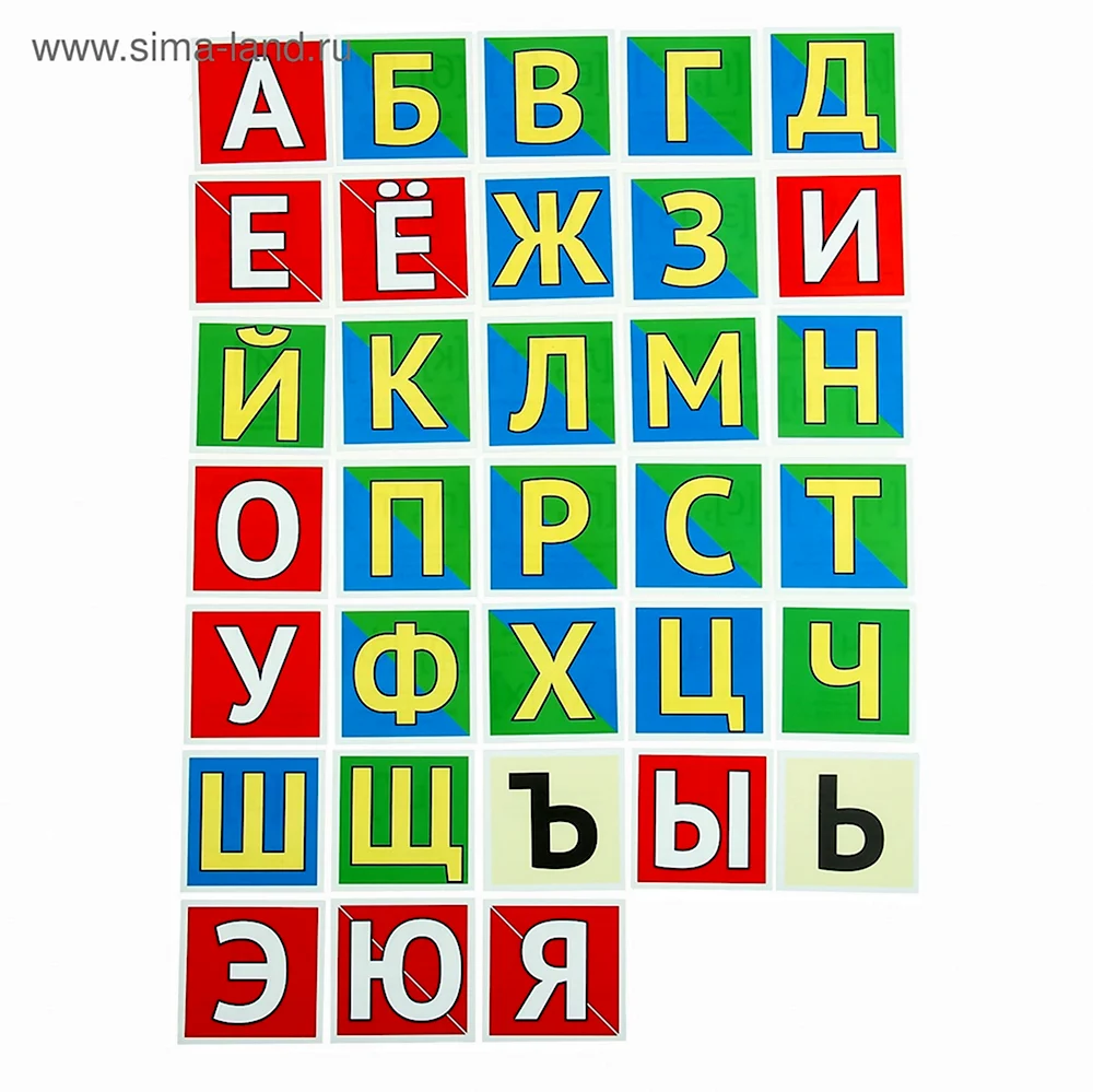 Карточки с буквами русского алфавита