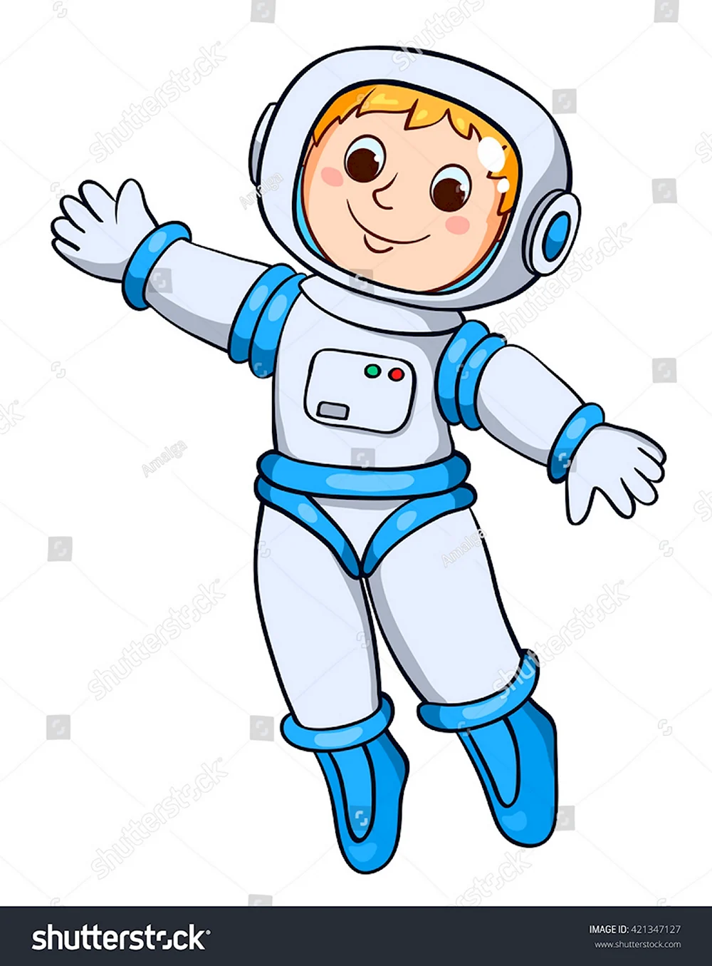 Космонавт цветной для детей