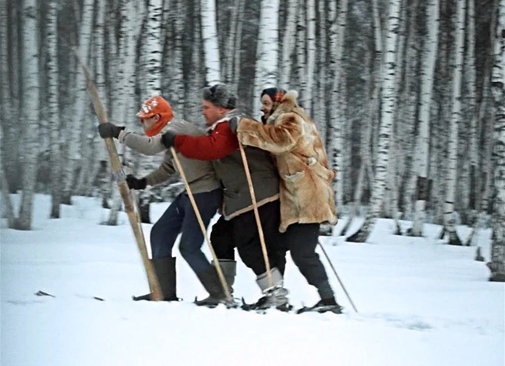 Никулин Вицин Моргунов на лыжах