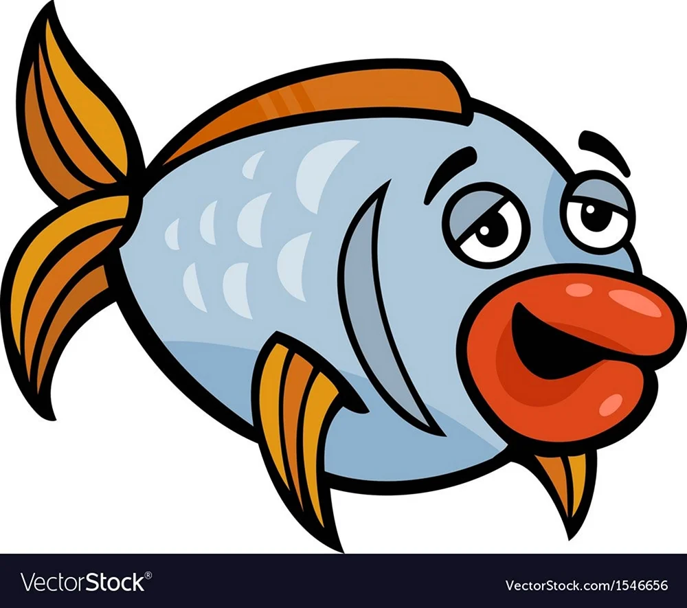 Рыба смешная мультяшная