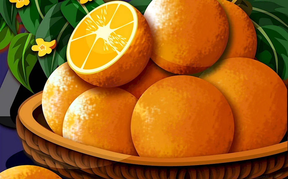 Тарелка апельсин