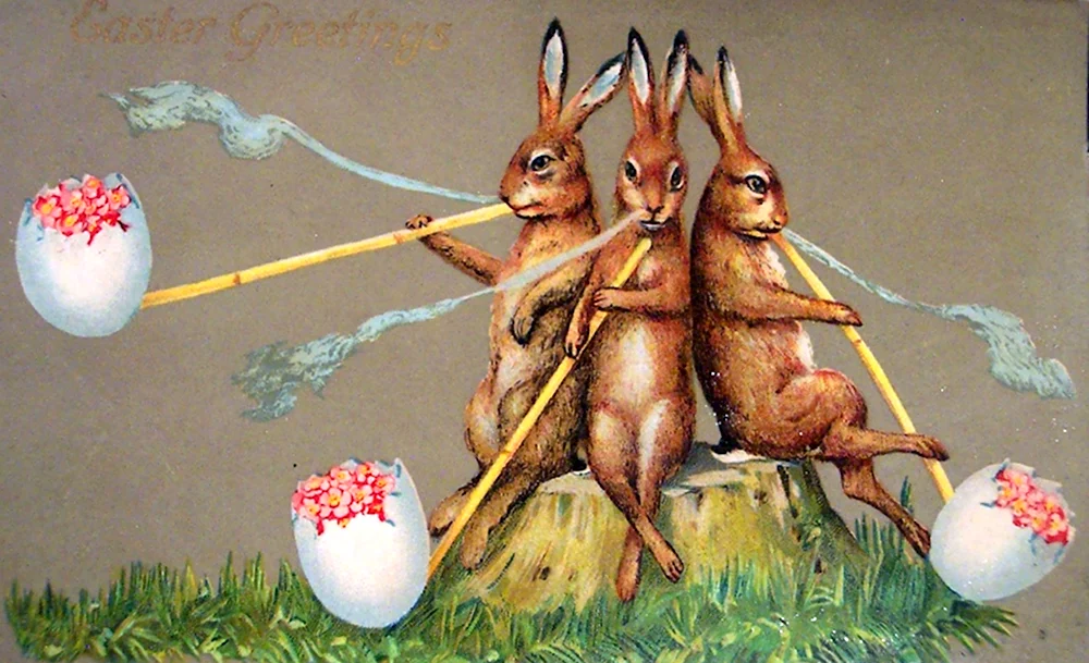 Заяц с яйцами