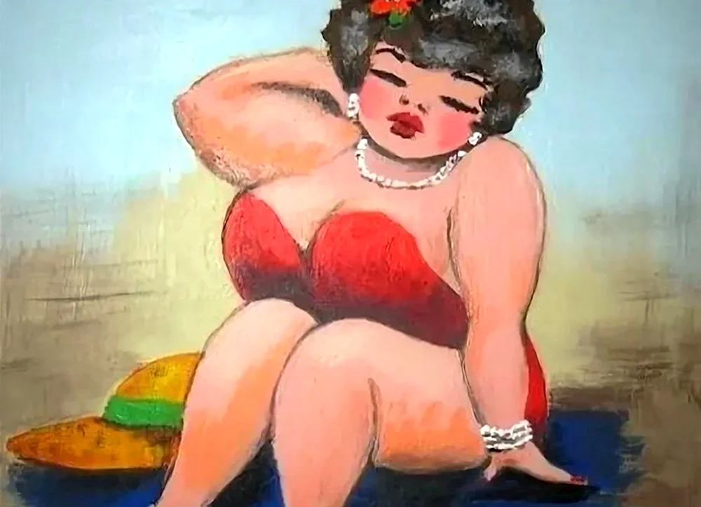 Рисунки толстых женщин