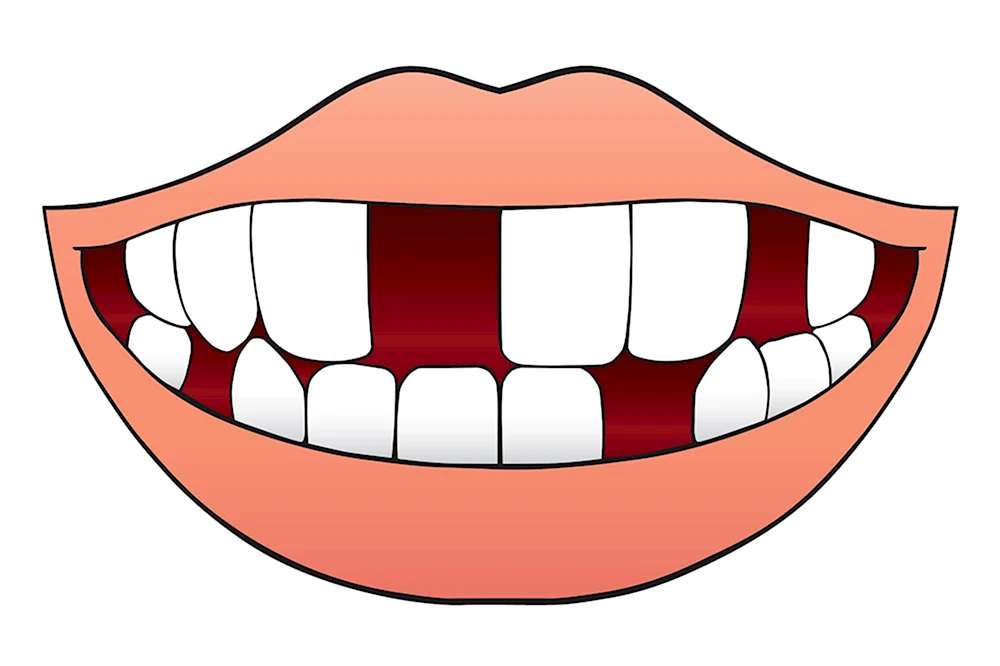 Улыбающийся рот с зубами
