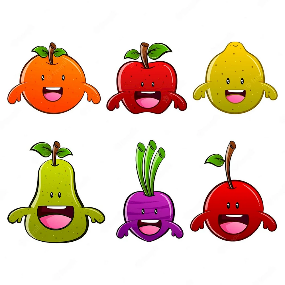 Забавные овощи и фрукты