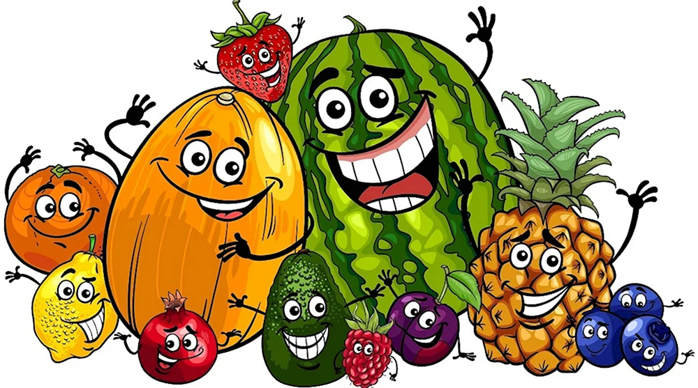 Живые овощи и фрукты
